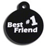 IMARC Hondenpenning – Rond – Best #1 Friend – Zwart