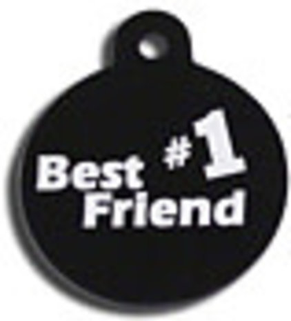 IMARC Hondenpenning – Rond – Best #1 Friend – Zwart IMARC Hondenpenning – Rond – Best #1 Friend – Zwart