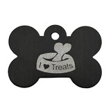 IMARC Hondenpenning – Bot – I Love Treats – Zwart