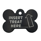 IMARC Hondenpenning – Bot – Insert Treat Here.... – Zwart