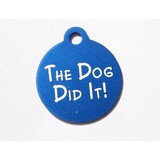 IMARC Kattenpenning – Rond – The Dog Did It! - Blauw - Klein Ø2 cm