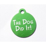 IMARC Kattenpenning – Rond – The Dog Did It!– Groen - Klein Ø2 cm