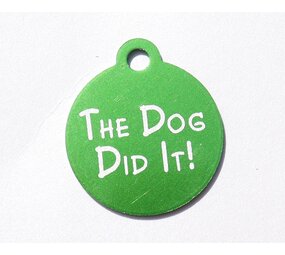 IMARC Kattenpenning – Rond – The Dog Did It!– Groen - Klein Ø2 cm IMARC Kattenpenning – Rond – The Dog Did It!– Groen - Klein Ø2 cm