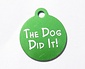 Kattenpenning – Rond – The Dog Did It!– Groen - Klein Ø2 cm
