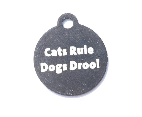 IMARC Kattenpenning – Rond – Cats Rule Dogs Drool– Zwart - Klein Ø2 cm IMARC Kattenpenning – Rond – Cats Rule Dogs Drool– Zwart - Klein Ø2 cm