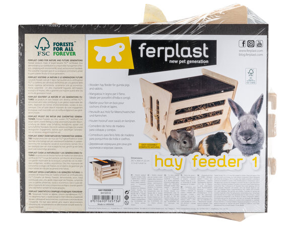 Ferplast Ferplast Hooiruif - Hay Feeder 1 - 29.7x24.6x22 cm Ferplast Ferplast Hooiruif - Hay Feeder 1 - 29.7x24.6x22 cm