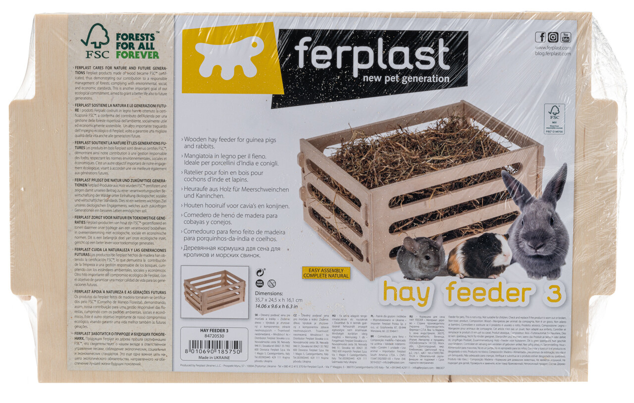Ferplast Ferplast Hooiruif - Hay Feeder 3 - 35.7x24.5x16.1 cm Ferplast Ferplast Hooiruif - Hay Feeder 3 - 35.7x24.5x16.1 cm