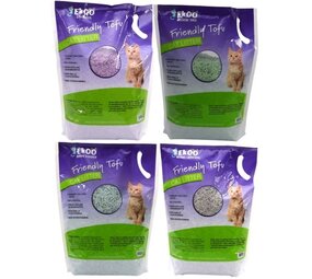 Ekoo Cat Litter Proefpakket Ekoo Cat Litter - Tofu Kattenbakvulling - 4 x 6 liter