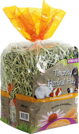 ESVE Esve Timothy Hay - Echinacea en Wortel - 600 gram ESVE Esve Timothy Hay - Echinacea en Wortel - 600 gram