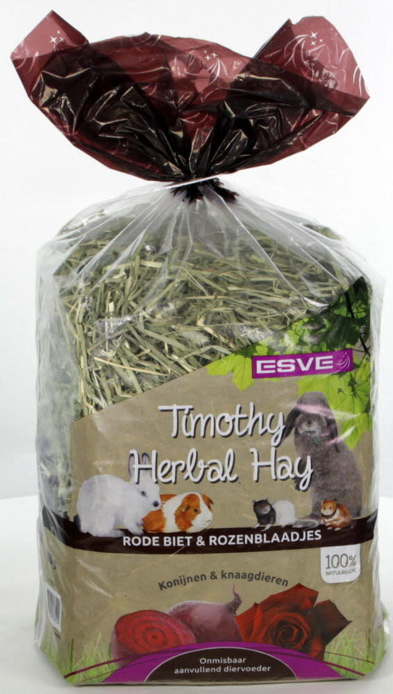 ESVE Esve Timothy Hay - Rode Biet en Rozenblaadjes - 600 gram ESVE Esve Timothy Hay - Rode Biet en Rozenblaadjes - 600 gram
