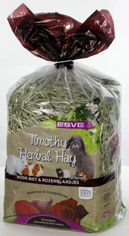 ESVE Esve Timothy Hay - Rode Biet en Rozenblaadjes - 600 gram ESVE Esve Timothy Hay - Rode Biet en Rozenblaadjes - 600 gram