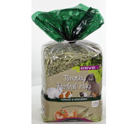 ESVE Esve Timothy Hay - Tomaat en Weegbree - 600 gram ESVE Esve Timothy Hay - Tomaat en Weegbree - 600 gram