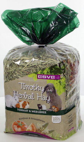 ESVE Esve Timothy Hay - Tomaat en Weegbree - 600 gram ESVE Esve Timothy Hay - Tomaat en Weegbree - 600 gram