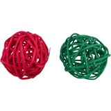 Trixie Trixie Xmas set Rotan Ballen met Bel - 4 cm