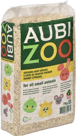 Aubizoo Aubizoo Hennepvezelstrooisel - 7 kilo Aubizoo Aubizoo Hennepvezelstrooisel - 7 kilo