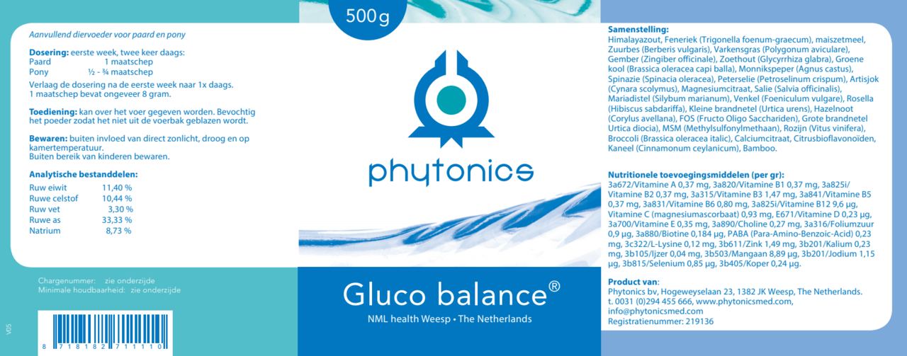 Phytonics Phytonics Gluco Balance - 500 gram Phytonics Phytonics Gluco Balance - 500 gram