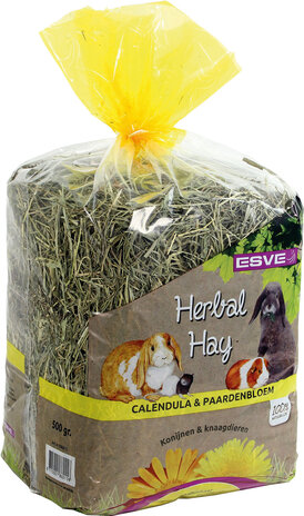 ESVE Esve Herbal Hay - Kruidenhooi - Calendula-Paardenbloem - 500 gram ESVE Esve Herbal Hay - Kruidenhooi - Calendula-Paardenbloem - 500 gram