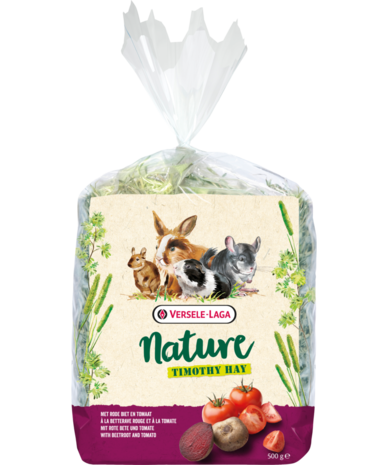 Versele-Laga Versele-Laga Nature Timothy Hay - Biet en Tomaat - 500 gram Versele-Laga Versele-Laga Nature Timothy Hay - Biet en Tomaat - 500 gram