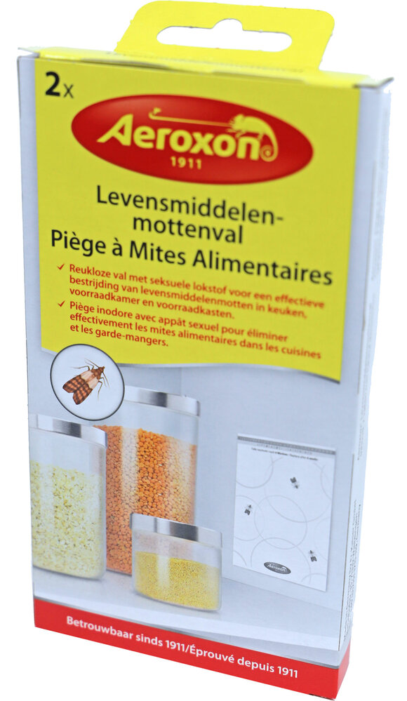 Aeroxon Aeroxon Levensmiddelenmotten Mottenval Lijm - pak met 2 vallen Aeroxon Aeroxon Levensmiddelenmotten Mottenval Lijm - pak met 2 vallen