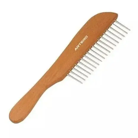 Tools-2-Groom Platte houten kam grof - 22 cm Tools-2-Groom Platte houten kam grof - 22 cm