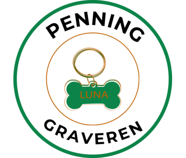 Gegraveerde hondenpenning