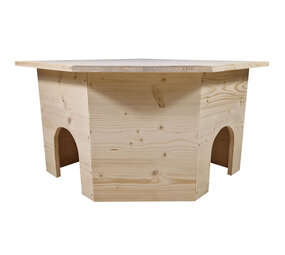 Rabbitat Houten Hoekhuis - 45x45x31 cm Rabbitat Houten Hoekhuis - 45x45x31 cm
