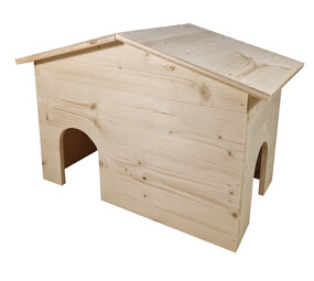 Rabbitat Houten Schuilhuis met Puntdak - 58x32x38 cm Rabbitat Houten Schuilhuis met Puntdak - 58x32x38 cm