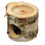 Hugro Houten Hol - 2 openingen - Voerplek bovenop Hugro Houten Hol - 2 openingen - Voerplek bovenop