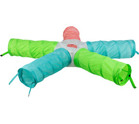Trixie Trixie Speeltunnel Nylon met 6 Ingangen - 5x18x47 cm Trixie Trixie Speeltunnel Nylon met 6 Ingangen - 5x18x47 cm