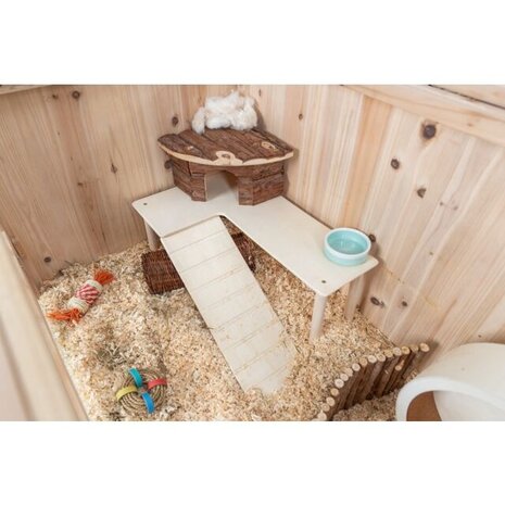 Trixie Trixie Houten Platform met helling - 47x25x30 cm Trixie Trixie Houten Platform met helling - 47x25x30 cm