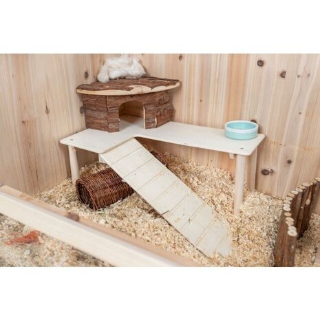 Trixie Trixie Houten Platform met helling - 47x25x30 cm Trixie Trixie Houten Platform met helling - 47x25x30 cm
