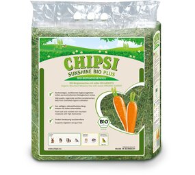 Chipsi Chipsi Sunshine Biologisch Hooi met Wortel - 600 gram Chipsi Chipsi Sunshine Biologisch Hooi met Wortel - 600 gram