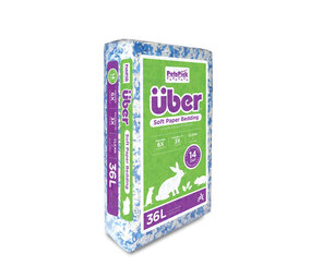 PetsPick Über Uber Paper Bedding Blue/White - 36 liter PetsPick Über Uber Paper Bedding Blue/White - 36 liter
