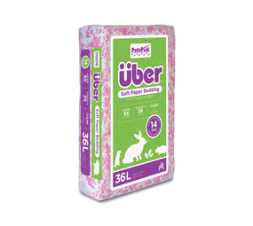 PetsPick Über Uber Paper Bedding Pink/White - 36 liter PetsPick Über Uber Paper Bedding Pink/White - 36 liter