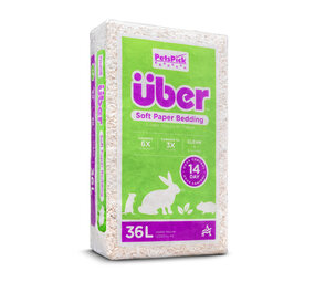 PetsPick Über Uber Paper Bedding White - 36 liter PetsPick Über Uber Paper Bedding White - 36 liter