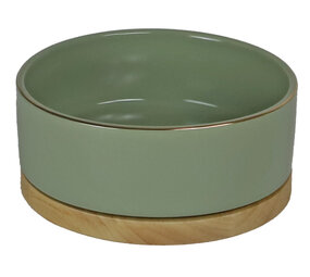 Gebr. de Boon Stenen en Houten Voer- en Waterbak - Zeegroen - 16 cm Gebr. de Boon Stenen en Houten Voer- en Waterbak - Zeegroen - 16 cm