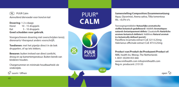PUUR Puur Calm - 30 ml PUUR Puur Calm - 30 ml