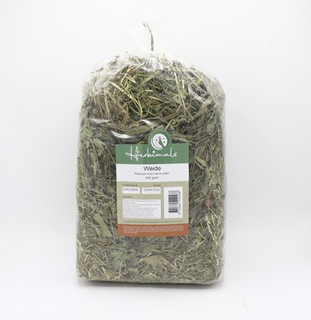 Herbimals Herbimals Weide - 600 gram - Premium hooi met kruiden Herbimals Herbimals Weide - 600 gram - Premium hooi met kruiden