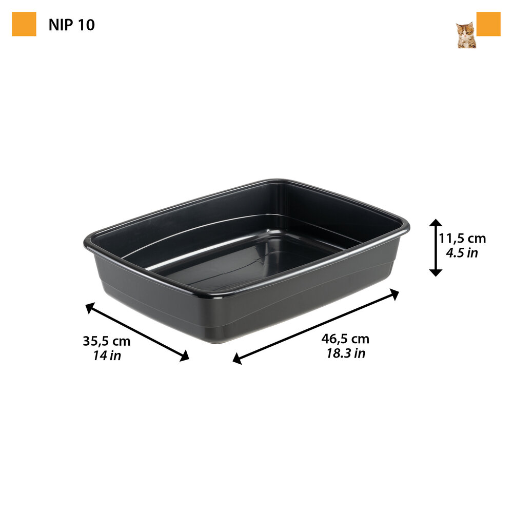Ferplast Toiletbak Nip 10 - Open - 46.5 x 35.5 x 11.5 cm - verschillende kleuren Ferplast Toiletbak Nip 10 - Open - 46.5 x 35.5 x 11.5 cm - verschillende kleuren