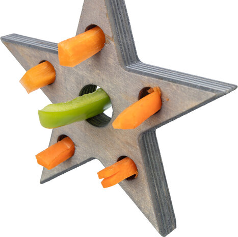 Trixie Trixie Houten Speel- en Snackster - 14 × 17 cm - grijs Trixie Trixie Houten Speel- en Snackster - 14 × 17 cm - grijs