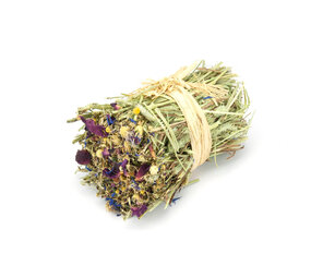 Mr. Crumble Mr. Crumble Timotheegrasboeket met Korenbloemen en Roos - 8 cm x 14 cm Mr. Crumble Mr. Crumble Timotheegrasboeket met Korenbloemen en Roos - 8 cm x 14 cm