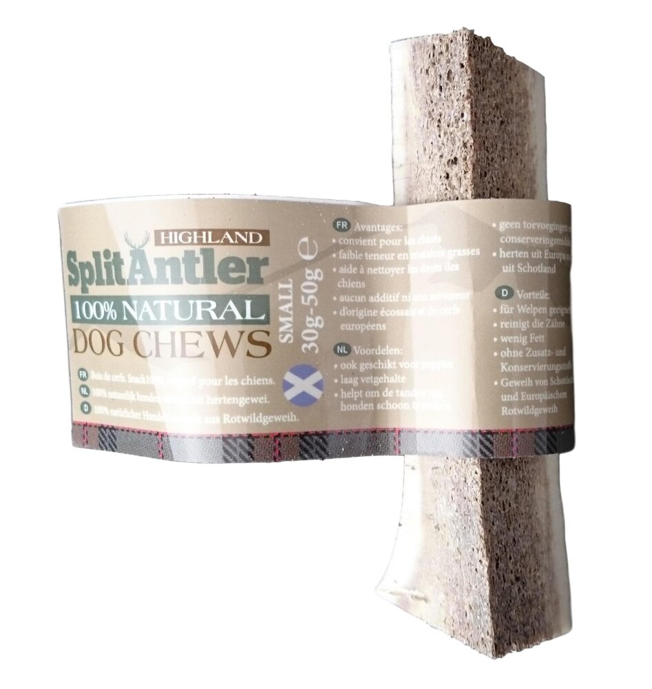Bark-Bite Hertengewei - Edelhert - Split Small - 30-50 gram Bark-Bite Hertengewei - Edelhert - Split Small - 30-50 gram