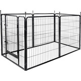 Flamingo Metalen Ren Zecta - Zwart - 6 panelen 80x79 cm