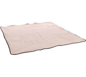 Flamingo Fleecedeken Riley - 125 x 125 cm - Bodembedekking Mat - Taupe Flamingo Fleecedeken Riley - 125 x 125 cm - Bodembedekking Mat - Taupe