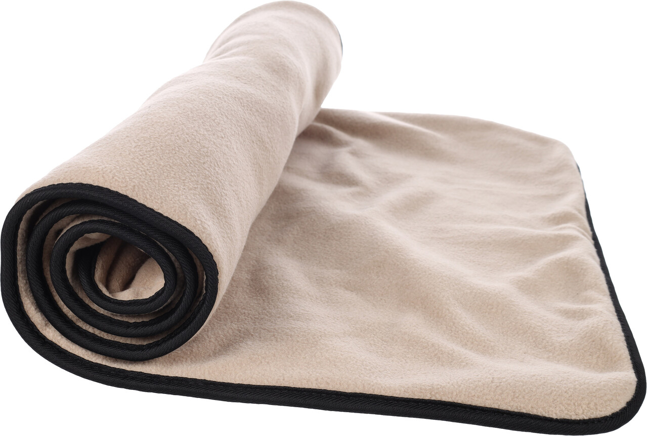 Flamingo Fleecedeken Riley - 140 x 70 cm - Bodembedekking Mat - Taupe Flamingo Fleecedeken Riley - 140 x 70 cm - Bodembedekking Mat - Taupe