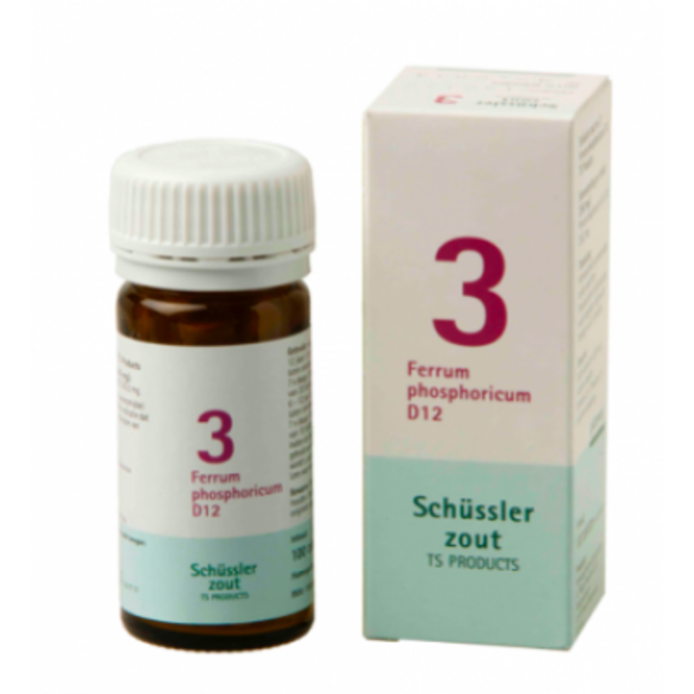 Schüssler Schüssler zout - Celzout nummer 3 - Ferrum Phosphoricum - 100 tabletten Schüssler Schüssler zout - Celzout nummer 3 - Ferrum Phosphoricum - 100 tabletten