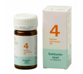 Schüssler Schüssler zout - Celzout nummer 4 - Kalium Chloride - Muriaticum - 100 tabletten Schüssler Schüssler zout - Celzout nummer 4 - Kalium Chloride - Muriaticum - 100 tabletten