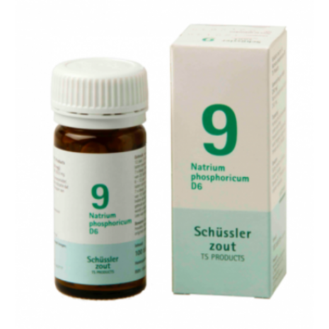 Schüssler Schüssler zout - Celzout nummer 9 - Natrium Phosphoricum - 100 tabletten Schüssler Schüssler zout - Celzout nummer 9 - Natrium Phosphoricum - 100 tabletten