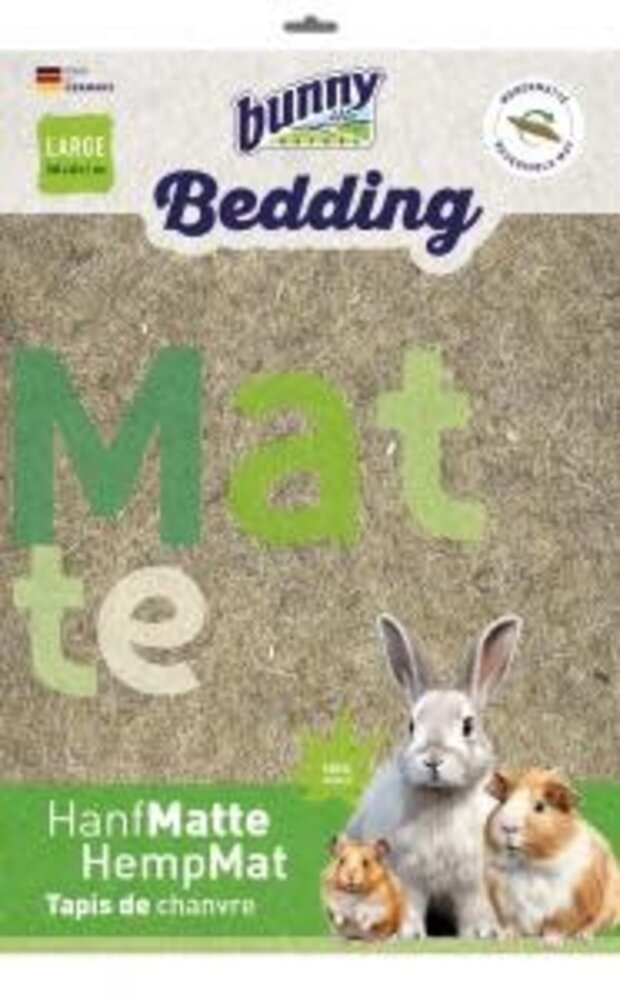 Bunny Nature Bunny Bedding Hemp Mat - Large - 100 x 40 cm - per stuk Bunny Nature Bunny Bedding Hemp Mat - Large - 100 x 40 cm - per stuk
