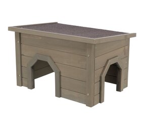 Trixie Trixie Natura Houten Schuilhuis - Grenenhout - Grijs - 50x30x37 cm